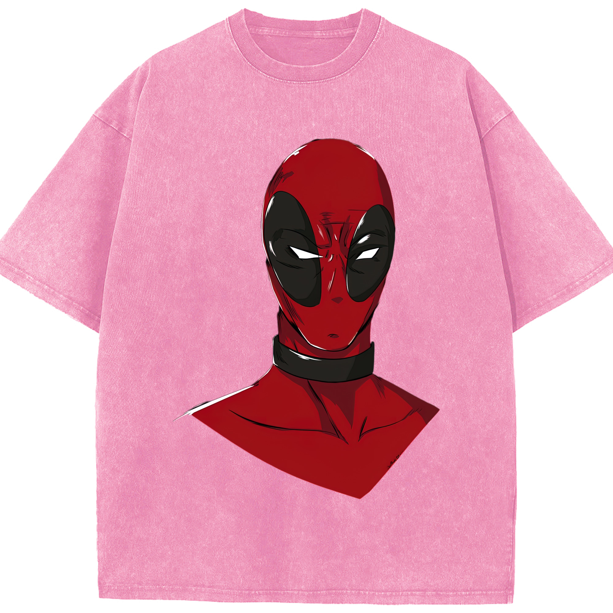 （画像用） Deadpool デッドプール 綿100% ヴィンテージ風 半袖Tシャツ（フロントプリント）